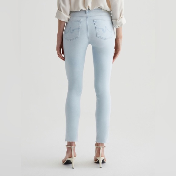 AG Adriano Goldschmied Women's Jeans Size 25 Blue Denim Prima Cigarette Crop EUC - Picture 2 of 16